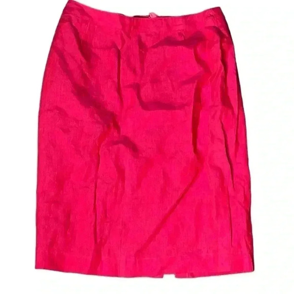 Escada Linen Midi Skirt Size 4 - Picture 1 of 4